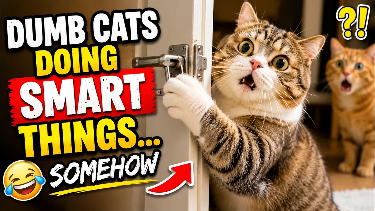 Глупые коты, делающие умные вещи: гениальность или чистая удача? 😂🐱