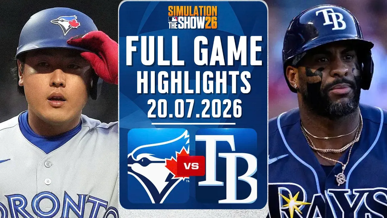Полный обзор матча Toronto Blue Jays против Tampa Bay Rays | 20 июля 2026 | MLB The Show 26