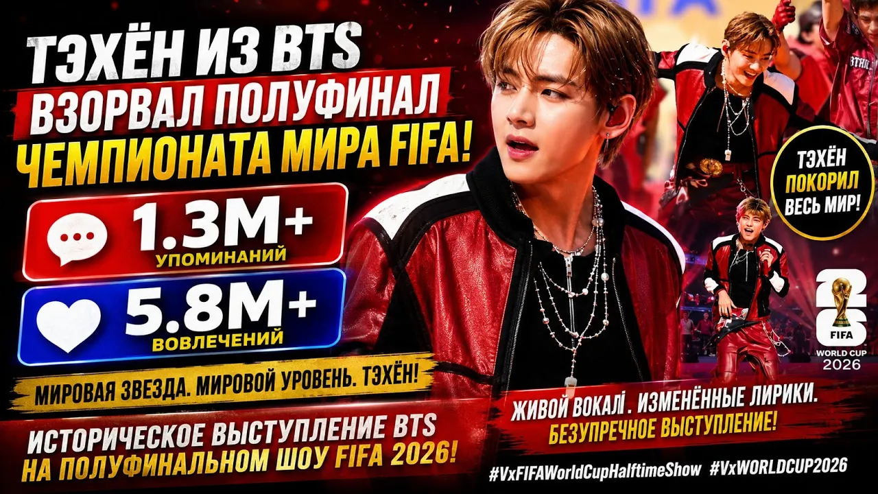 V (BTS) на финале FIFA 2026: Как выступление Тэхёна завоевало мир 🌍🔥