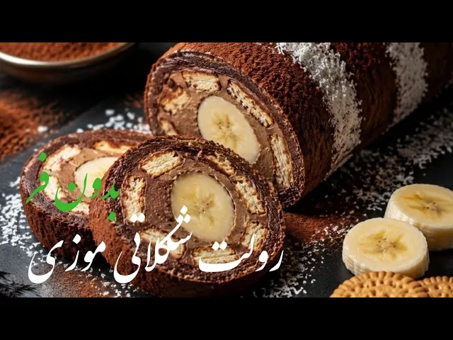 Рулёт шоколадный с бананом БЕЗ ФРИ: Самый нежный десерт за 15 минут! 🍫🍌