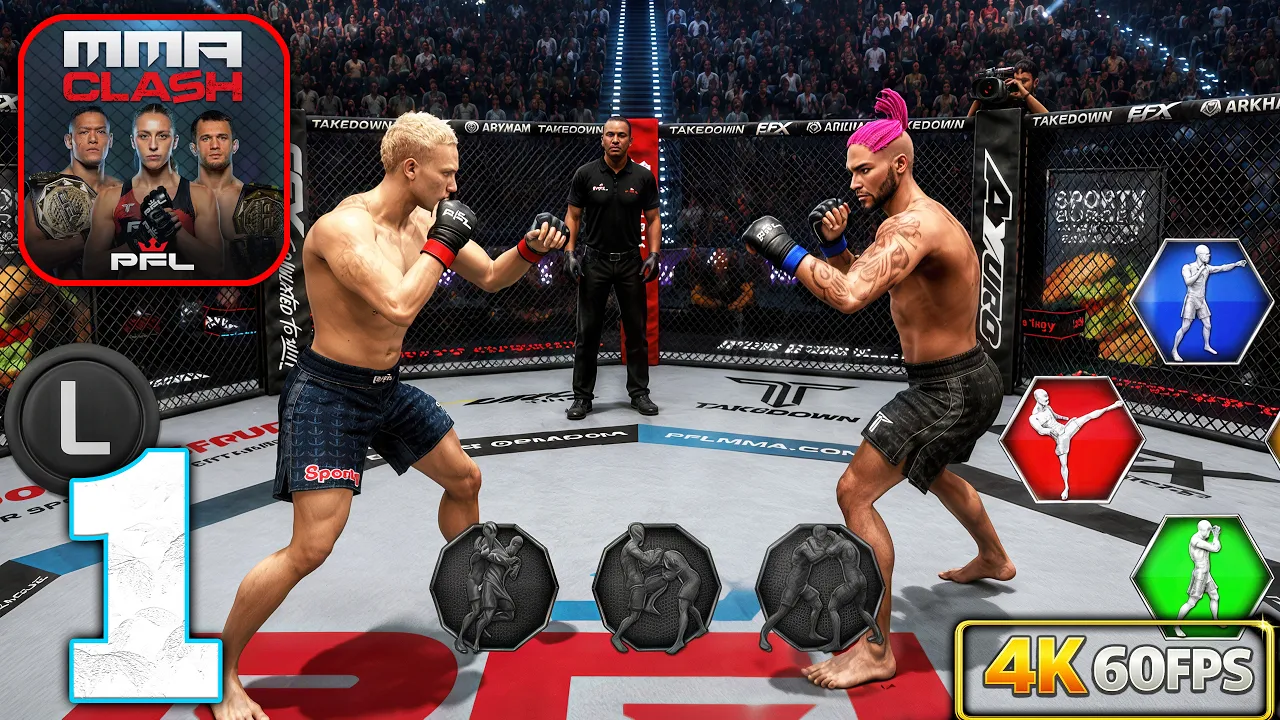 MMA Clash PFL: Новый хит 2026! Геймплей Part 1 — Создаем чемпиона (Ultra / Без комментариев)