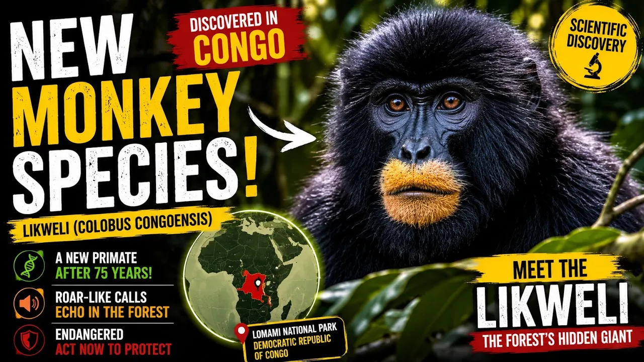 Открыт НОВЫЙ вид обезьян в Африке! Colobus congoensis (Likweli) 2026